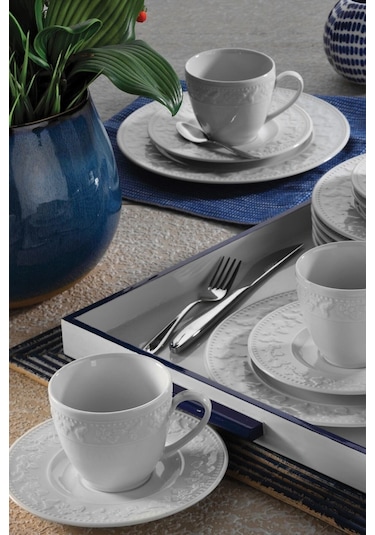 Kütahya Porselen Silvia 6'Lı Kahve Seti . Tük Kahvesi Fincan Takı