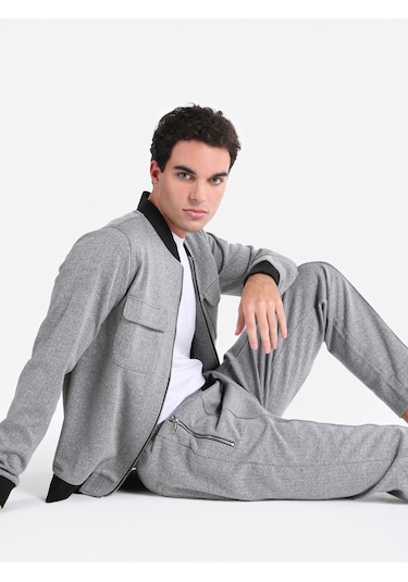 Colin's Colins Regular Fit Bomber Gri Erkek Ceket Cl1065132 Gri Melanj Colin's Colins Regular Fit Bomber Gri Erkek Ceket Cl1065132 Gri Melanj