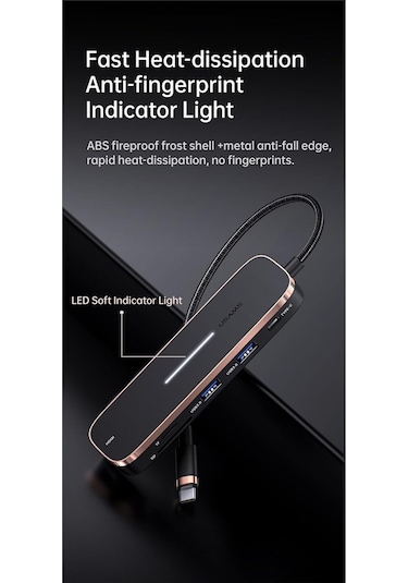 Usams Us-sj578 5 In 1 Çok Fonksiyonlu Type-c Hub 3 Usb+type-c+4k Hdmı Ports