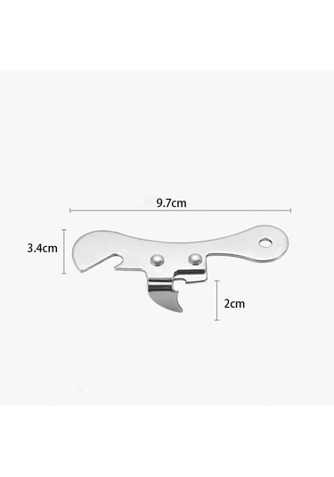 Mufunye Renkli Paslanmaz Çelik Kompakt Kutu Açıcı Ve Bira Açıcı, Çok Fonksiyonlu İçecek Açma Aleti Gümüş