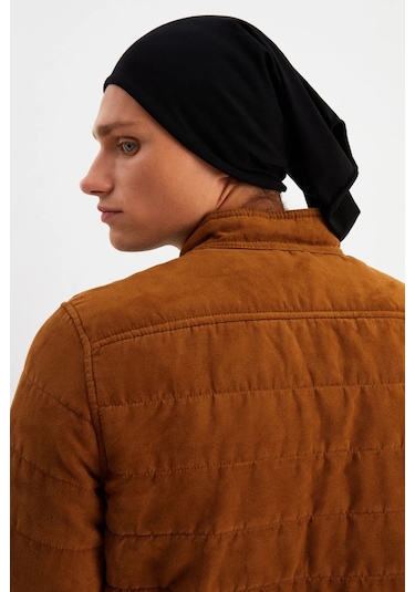 Erkek 4 Fonksiyonlu Koruyucu Pamuklu, Esnek, Terletmez, Bandana, Boyunluk, Maske - Tek Ebat / Siyah Siyah