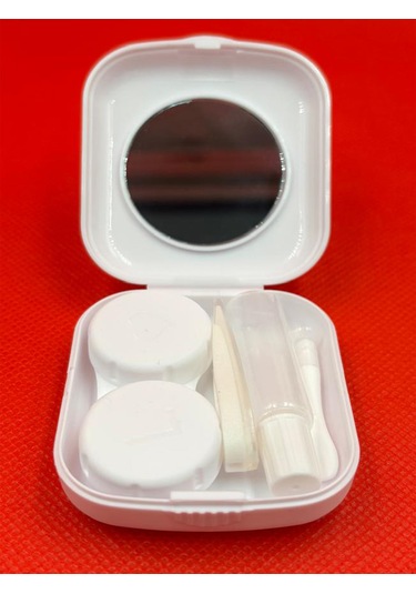 Lens Kutusu Ve Takma Aparatı Seti Mini Aynalı Beyaz