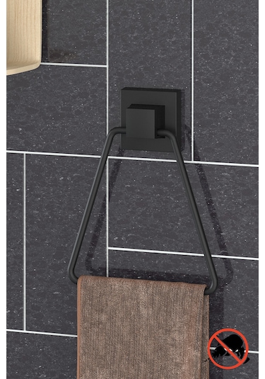 Tekno-Tel EF233 Easyfıx Yapıskanlı Üçgen Havluluk Mat Siyah