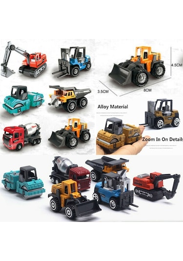 Birlik Oyuncak Alloy Model 1 64 Ölçek 6'lı İnşaat Araçları Seti
