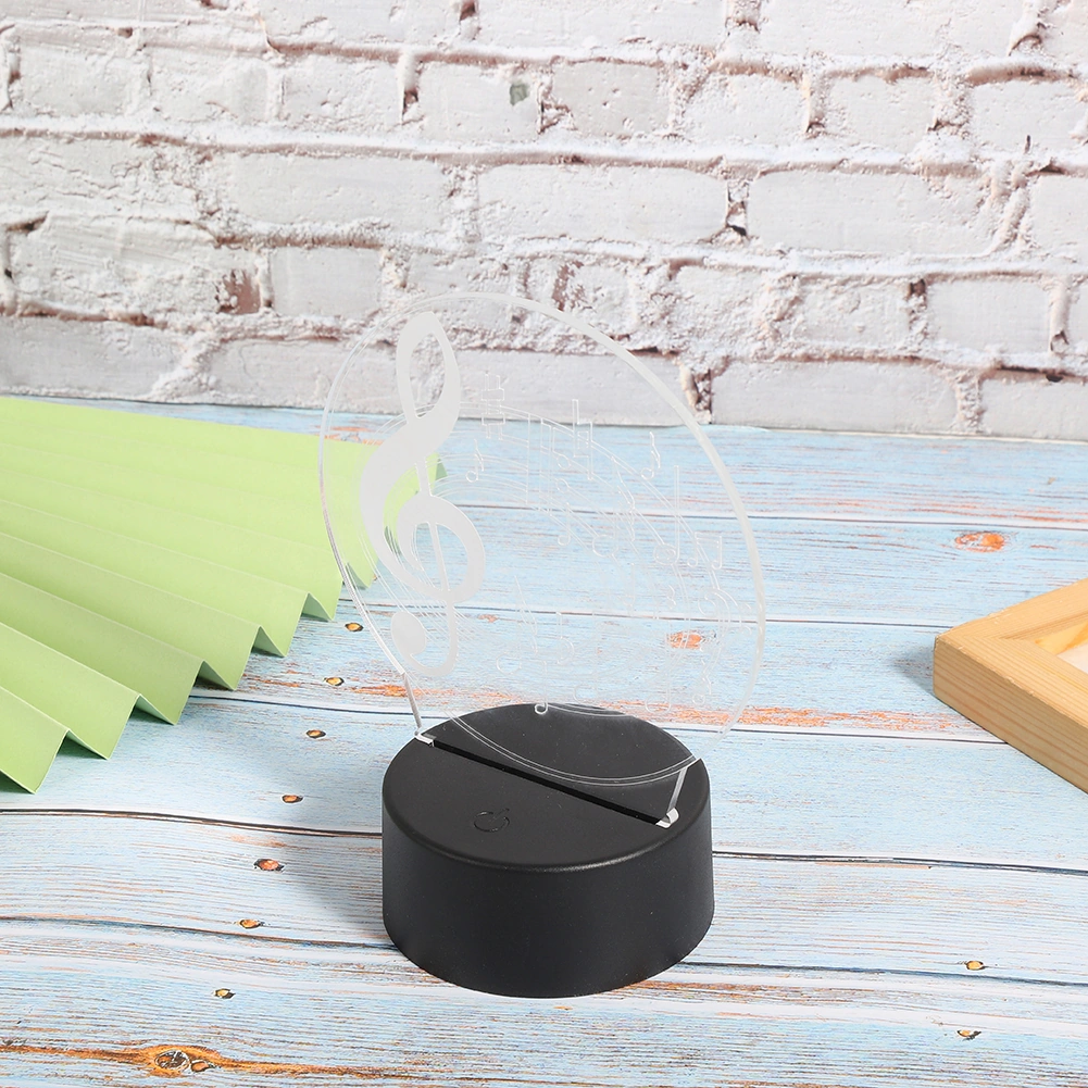 Wezone Müzik Notası 3d Led Gece Lambası, Dokunmatik Renk Değiştirme, Usb Besleme, Ev Dekoru Hediyelik Işık Pil Dahil Değil Diğer