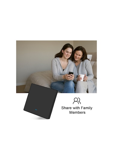 Wi-fi Akıllı Anahtar Işık Anahtarı Basmalı Düğme Ses Kontrolü Uzaktan Kumanda Dokunmatik Kontrol Nötr Kabloya İh-siyah