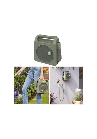 Askılı Hortum Makarası ve Tetikli Sprey Komple Sulama Seti Ae027