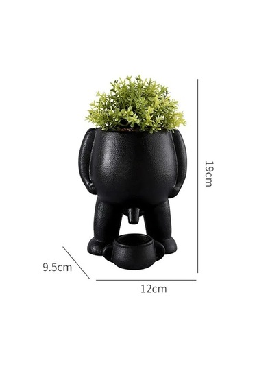 Pazly Eğlenceli Çiş Yapan Seramik Saksı - 19cm Bitki Yetiştirici