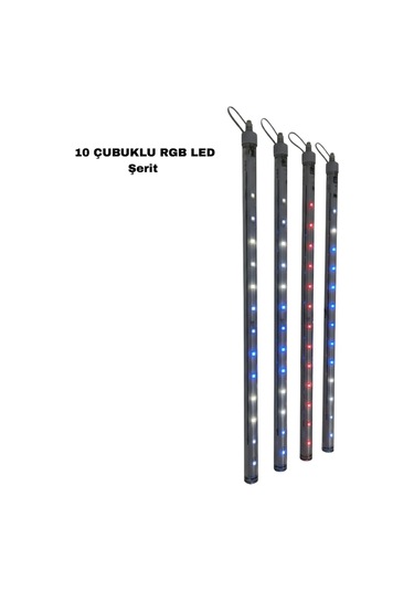 10 Çubuklu Dekor Led Çok Renkli