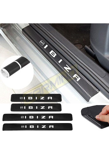 Seat İbiza Karbon Kapı Eşiği Oto Sticker 4 Adet