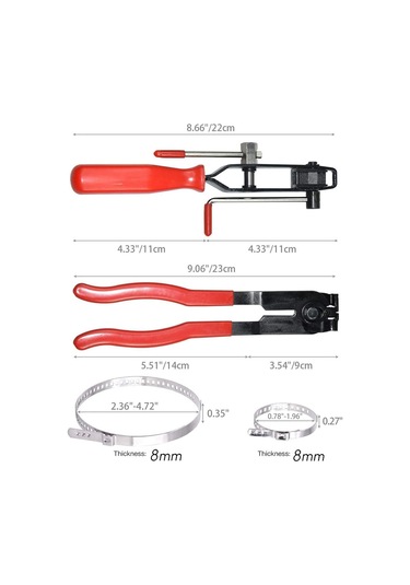 Xurunkeji Adet Cv Bot Kelepçe Pensesi Seti Ve 20 Adet Sıkma Bandı