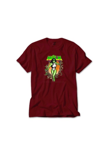 She Hulk Duvar Kırmızı Tişört Kırmızı