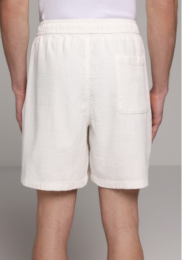 Colin's Colins Relaxed Fit Orta Bel Düz Erkek Beyaz Şort Cl1078482 Q1.v1 Wht