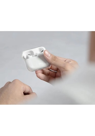 Unıq  Airpods Uyumlu Pro 2 İçin Kılıf Glase Tpu Kılıf Karabinalı 147855444 Beyaz