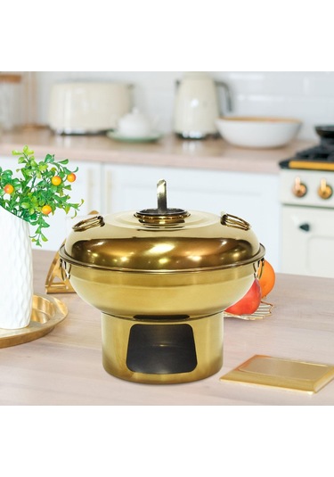 Suntek Magideal Çin Küçük Güveç Paslanmaz Çelik Restoran Sarı-20cm