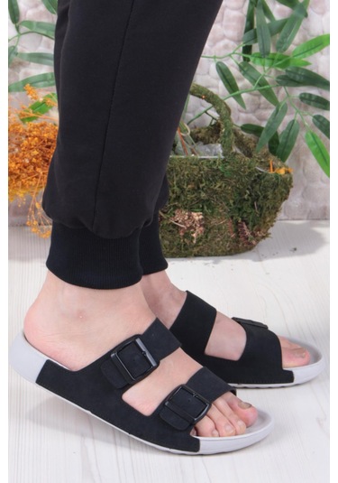 Benetton 1416 Comfort Taban Deniz Plaj Havuz Erkek Terlik Siyah