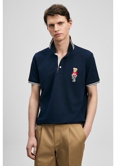 Lufian Erkek Brady Smart Polo T-shirt 111040245 Lacivert