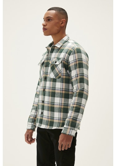 Bad Bear Thomas Yeşil Kareli Erkek Oduncu Gömlek Ceket-yeşil Yeşil
