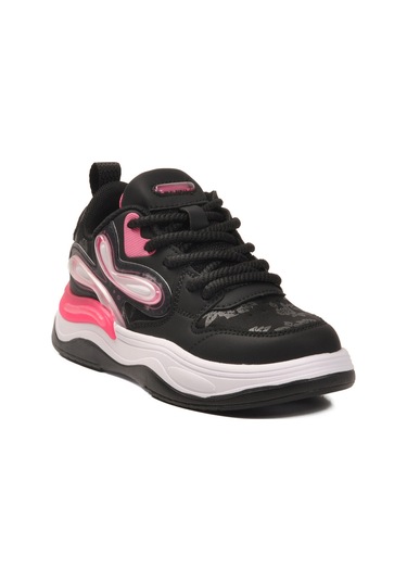 Siyah Bağcıklı Hafif Esnek Kız Çocuk Spor Ayakkabı 1990 F Siyah-fuşya Siyah Bağcıklı Hafif Esnek Kız Çocuk Spor Ayakkabı 1990 F Siyah-fuşya