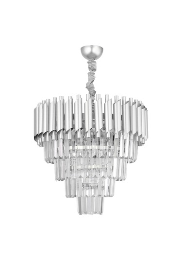 Palmira 45'lik Kristal Taşlı Lüks Avize - Gümüş-yaldız Gümüş Yaldız