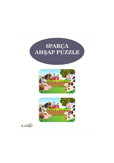 Ahşap Çocuk Puzzle 6 Parça-66
