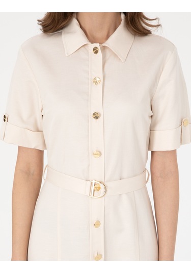 Pierre Cardin Kadın Ekru Elbise Dokuma 50301025-vr019 Ekru