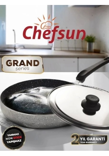 Granit Balık Tavası 34 Cm Çok Renkli