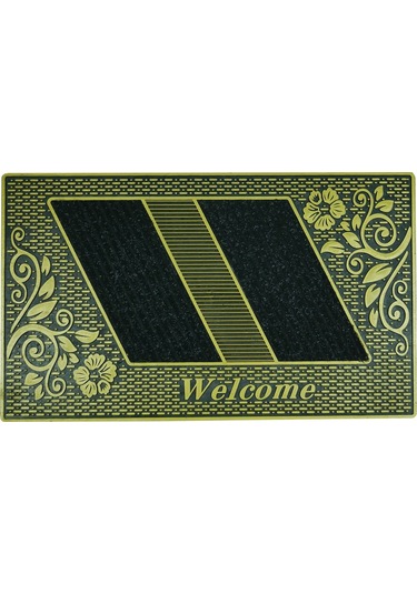 Welcome Yazılı Toz Tutma Özellikli Kauçuk Kapı Önü Paspası (507926536)