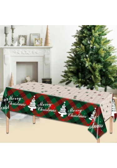 Homyl Yılbaşı Tek Kullanımlık Masa Örtüsü Tatil Su 1 Adet Kar Tanesi