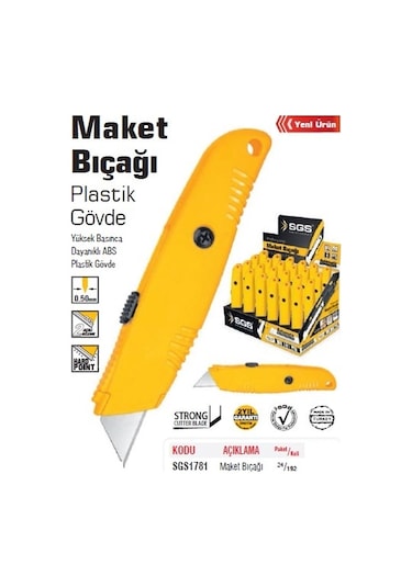 Sgs Maket Bıçağı Plastik Gövde