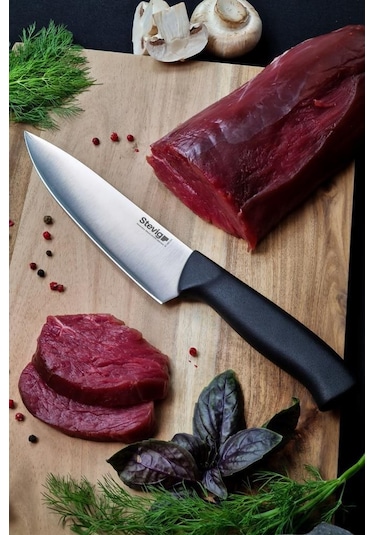Stevig Solid Şef Bıçağı 17,5 Cm Siyah St-400.001 Siyah