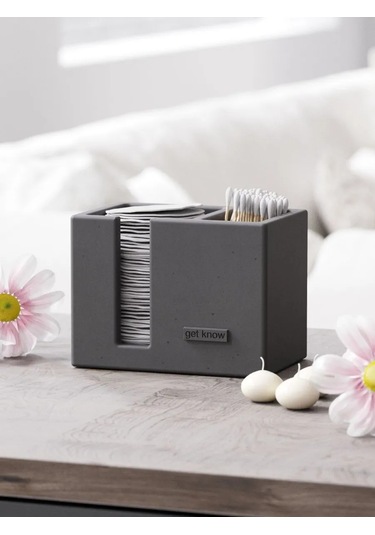 Getknow Home Beton Pamuklu Diskler İçin Kap 269943197 Siyah