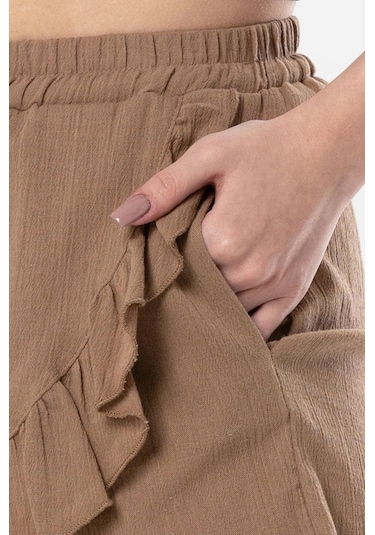 Ada Şile Bezi Yazlık Şort Etek Camel Cml-camel Camel