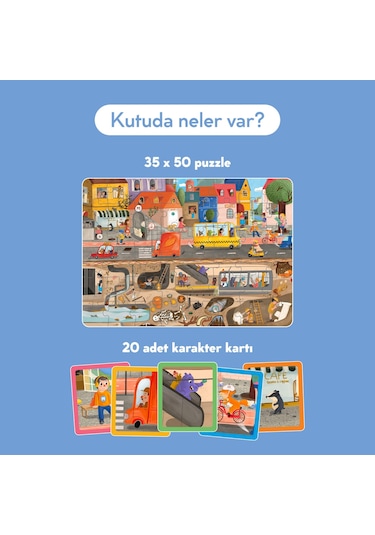 Moritoys Exploring My City - 2in1 Puzzle Ve Bil Bakalım Kim Oyunu