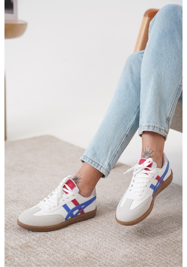 Tagras Kadın Günlük Ortopedik Sneaker Spor Ayakkabı Mavi