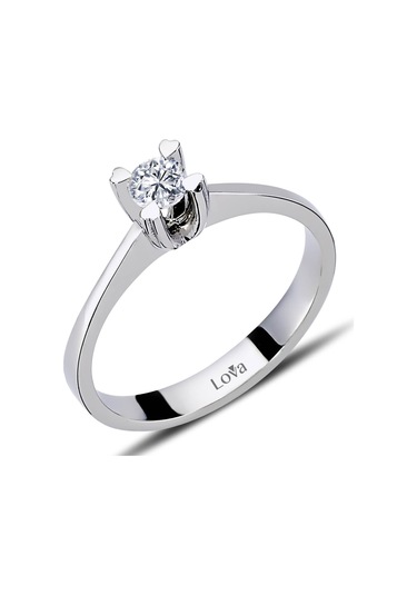 Lova G Renk 0,20 Karat Pırlanta Tektaş Yüzük - HRD Sertifikalı