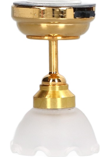 1/12 Ölçekli Bebek Evi Kubbe Işık Dekorasyonu Çiçek Şeklinde Minyatür Bebek Evi Led Işığı Diğer