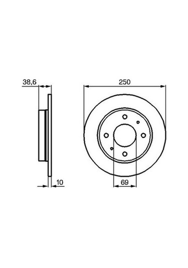 Smart Forfour 1.5 2004-2008 Bosch Arka Disk 2 Adet
