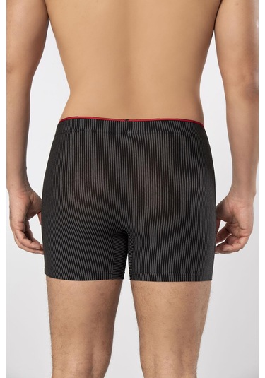 Weweus Siyah Pamuk Elastan Çizgili Boxer 14921 Siyah
