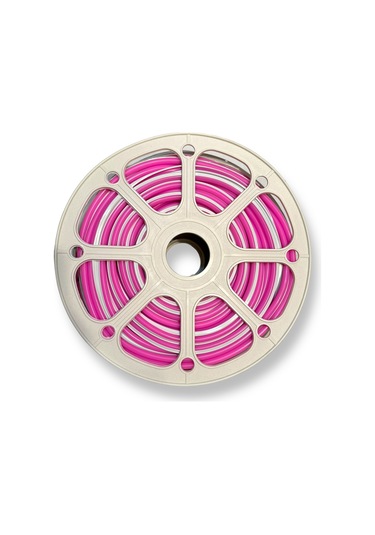 Pembe 6mm İkinci Nesil Silikon Neon Led Şerit Kılıfı 5 Metre Difüzör Tüp Led Hariç Pembe