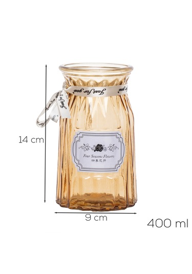 Porsima Dhz90225 Dekoratif Cam Vazo Kahve 14cm-400ml