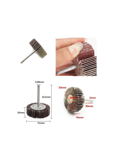 Gravür için Mop Flap Disk Zımpara Seti 8li yaprak zımpara takımı