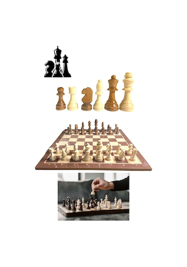 Ahşap Satranç Takımı Turnuva Boyu