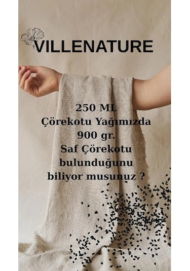 Villenature 2'li Set Soğuk Sıkım Çörekotu Yağı Black Seed Oil Nigella Sativa 250 Ml