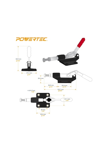 Powertec 20318-p4 İtme Çekme Geçiş Kelepçesi 305 Cm - 500 Lb Ağır