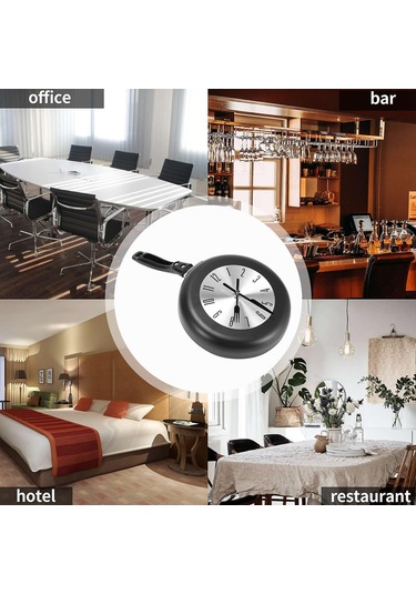 8 İnç Tava Tasarımlı Duvar Saati Mutfak Metal Saati, Temalı Benzersiz Duvar Saati, Ev İçin Fmy Diğer