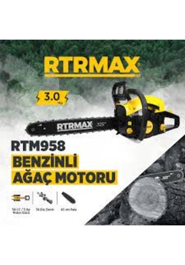 Rtrmax Rtm958 58cc 45 Cm Pala Benzinli Ağaç Motoru N11.1416