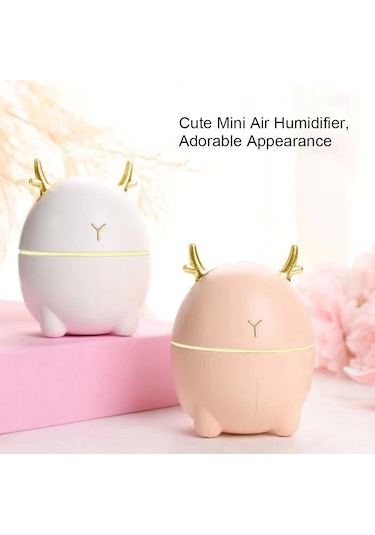 Wezone Ev, Ofis Ve Araç İçin 200ml Mini Nemlendirici - Otomatik Kapatma Fonksiyonu, Nemli Hava Ve Cilt Bakımı - Beyaz