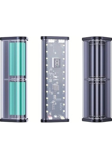 Xuweiwei Şeffaf Ayrılabilir 6 Bölümlü 18650 Kaynaksız Yatak Mobil Kiti Turuncu A6 Kamp Işığı İle