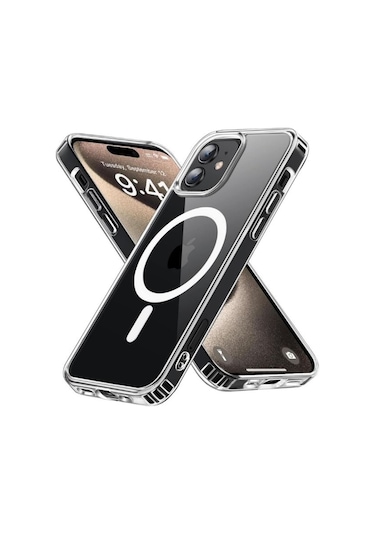Iphone Uyumlu 11 Kılıf Magsafe Wireless Kablosuz Şarj Destekli Sert Silikon Şeffaf Kapak